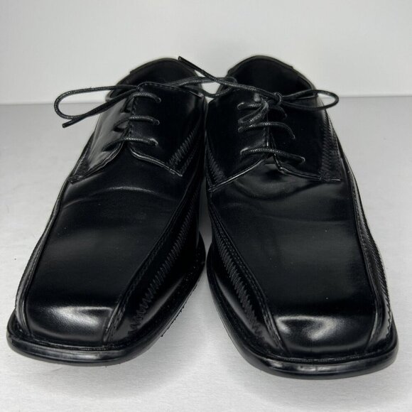 Stacy Adams AINSLEY Black Comfy Square Toe Lace Up Dress Shoe Mens Size 6M - Picture 3 of 9